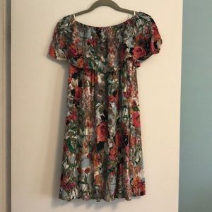Floral off the shoulder dress